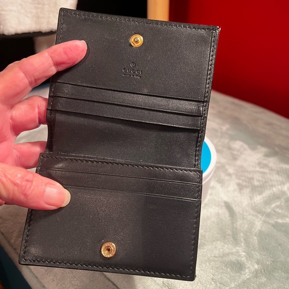 GUCCI Vintage Brown Monogram Leather Wallet EUC - Picture 8 of 10